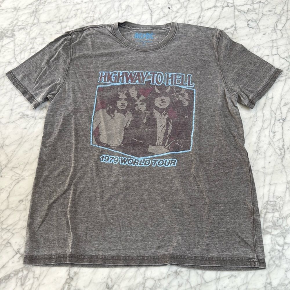 Lucky Brand AC/DC Highway to Hell Album Cover Graphic Tshirt Size XL